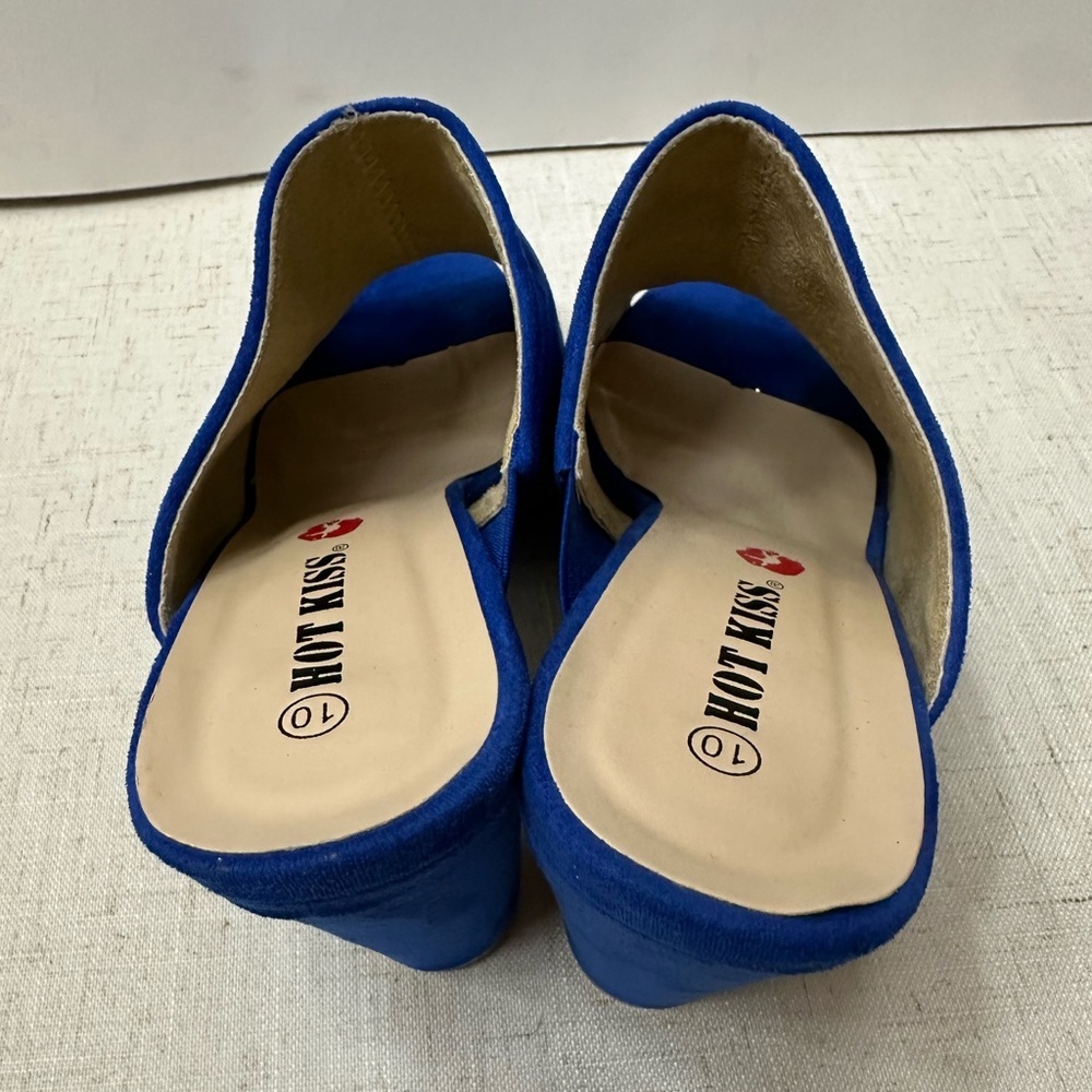 Hot Kiss Vibrant Blue Open-Toe Mules - Picture 6 of 10